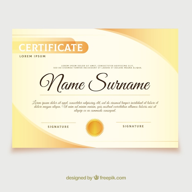 Elegant sjablooncertificaat