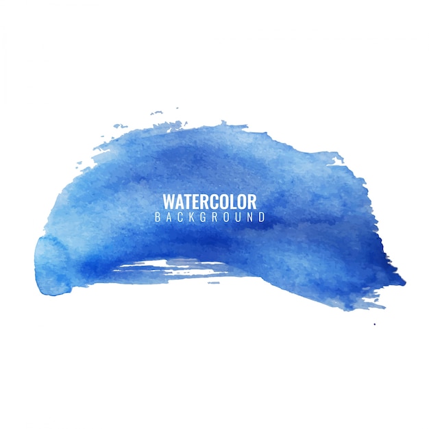 Elegante blauwe aquarel vlek achtergrond