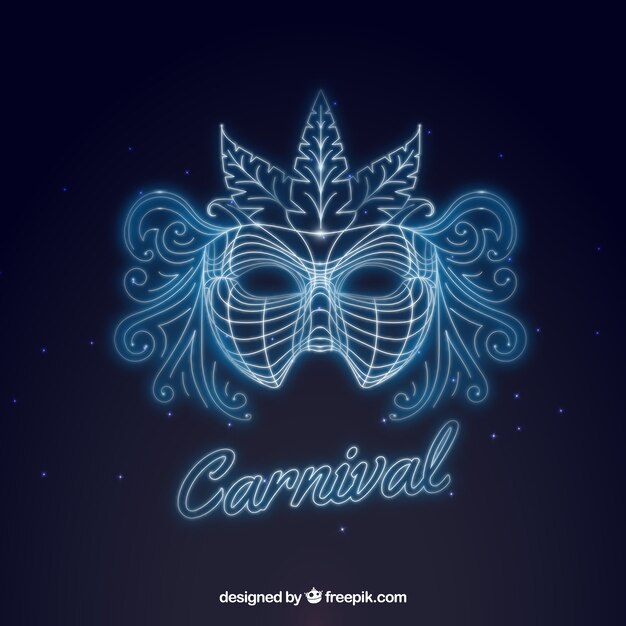 Elegante blauwe carnaval achtergrond