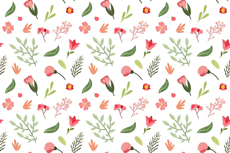 Gratis Vector elegante bloemmotief achtergrond