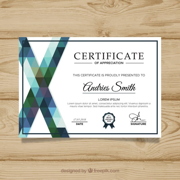 Elegante certificaatsjabloon