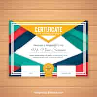 Gratis vector elegante certificaatsjabloon