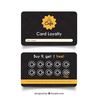 Elegante coffeeshop loyaliteitskaart sjabloon