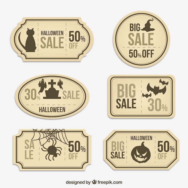 Gratis vector elegante collectie verkoop stickers