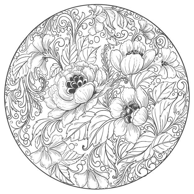 Elegante decoratieve mandala bloemenachtergrond