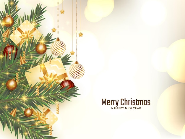 Elegante decoratieve Merry Christmas viering festival achtergrond vector