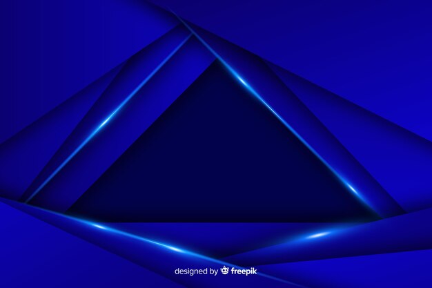 Elegante donkere veelhoekige achtergrond op blauw