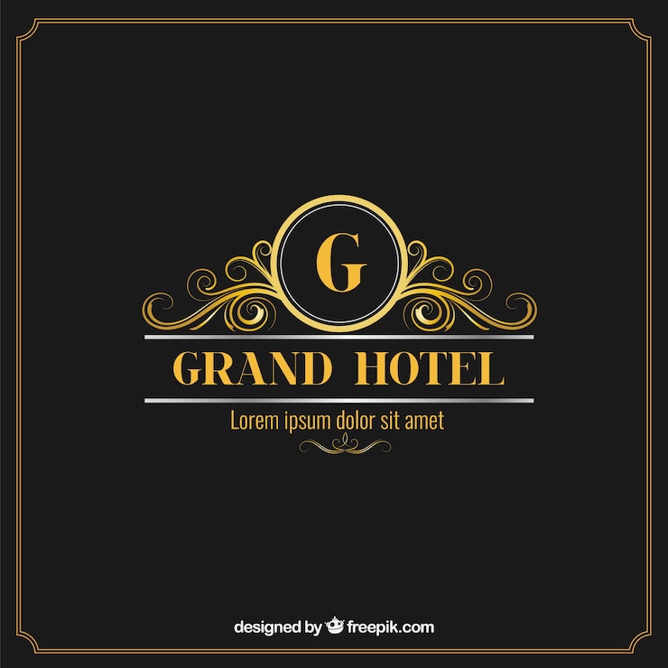 Gratis Vector elegante en luxe hotel logo