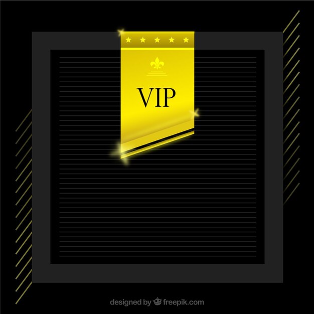 Elegante frame achtergrond met gouden vip label