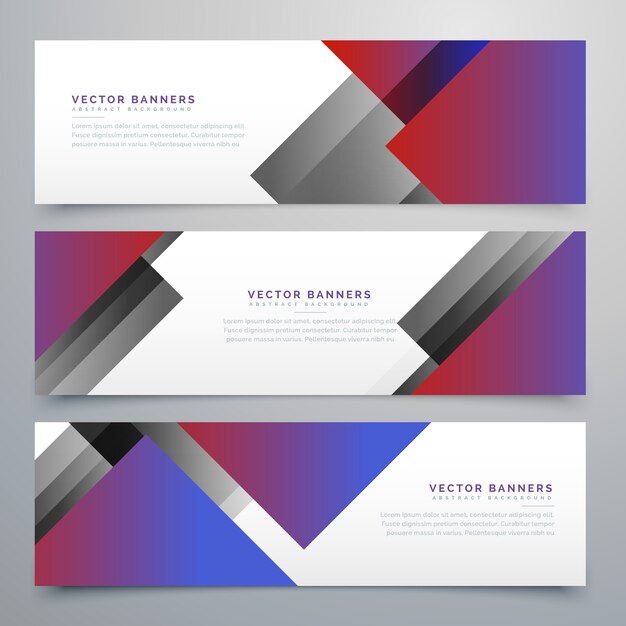 Elegante geometrische banners in business stijl