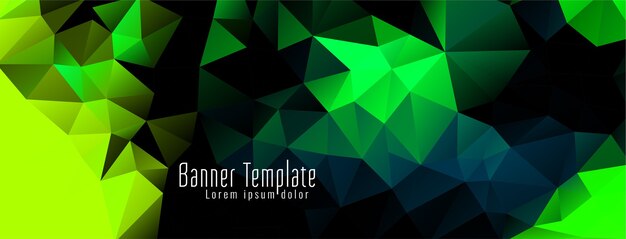 Elegante geometrische veelhoek ontwerp moderne banner