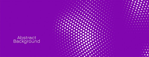 Elegante halftone violette banner