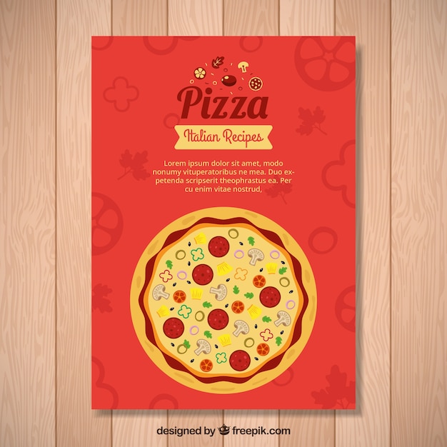 Elegante italiaanse pizza flyer