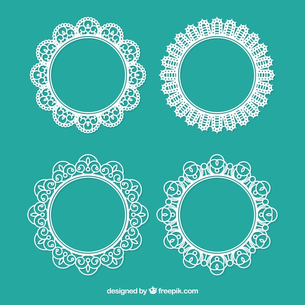 Gratis vector elegante kantramen verpakken