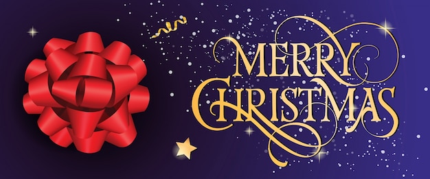 Gratis vector elegante kerst banner