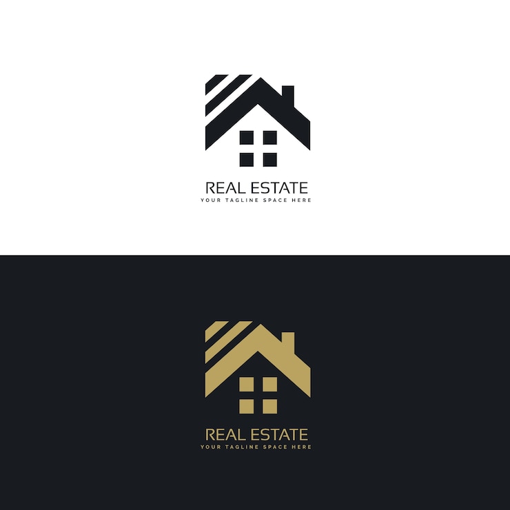 Gratis Vector elegante logo voor vastgoedsector