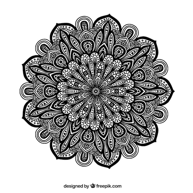 Gratis vector elegante mandala achtergrond