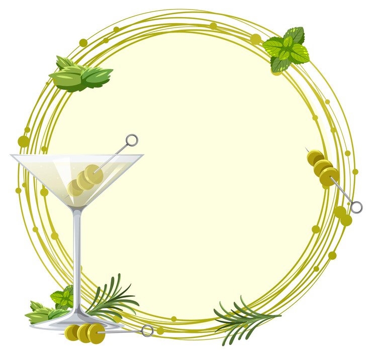 Gratis Vector elegante martini cocktail illustratie