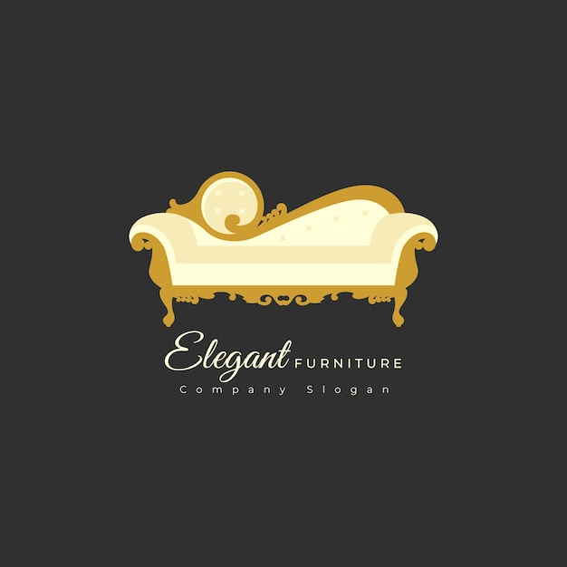 Gratis vector elegante meubels logo sjabloon