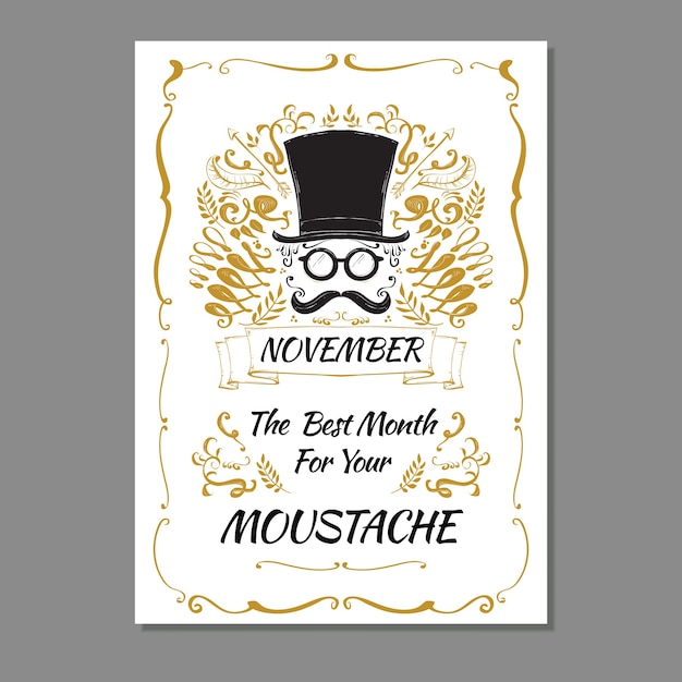 Gratis vector elegante movember brochure