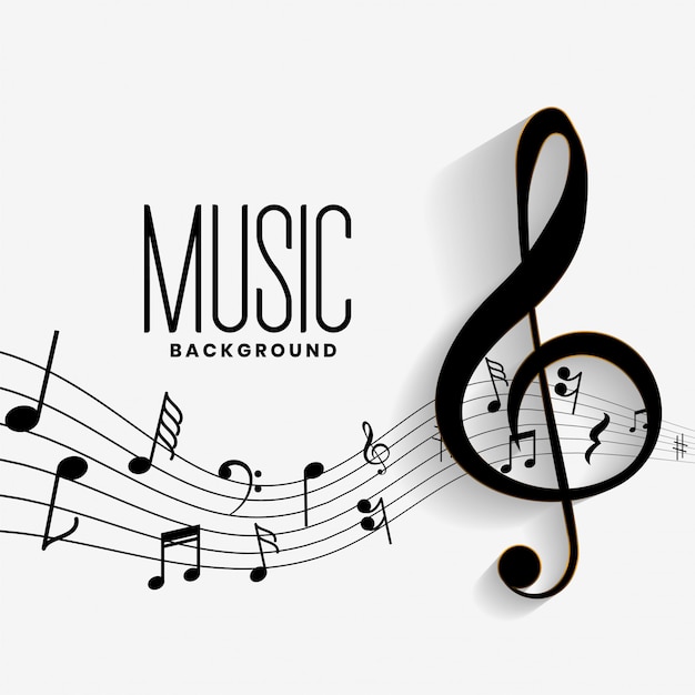 Elegante muzieknoten muziek akkoord achtergrond