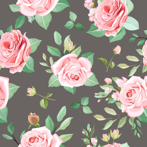 Gratis vector elegante naadloze bloemmotief