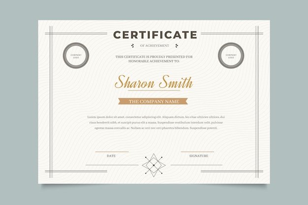 Elegante professionele certificaatsjabloon