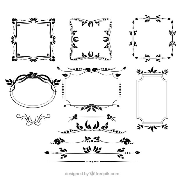 Elegante set van vintage ornamenten