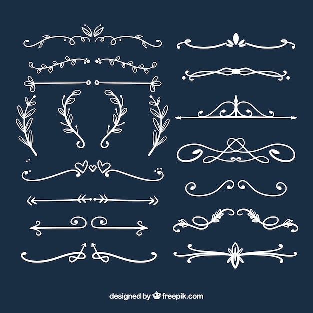 Elegante set van vintage ornamenten
