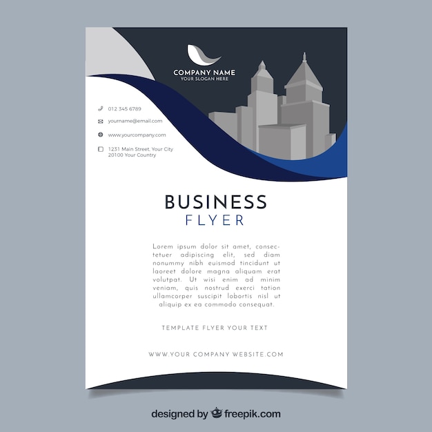 Gratis vector elegante sjabloon voor business flyer