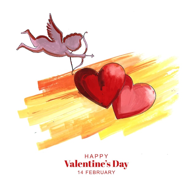 Gratis vector elegante valentijnsdag mooie kaart achtergrond