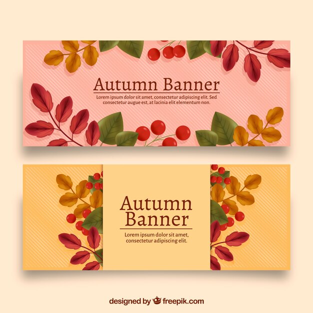 Elegante vintage herfstbanners