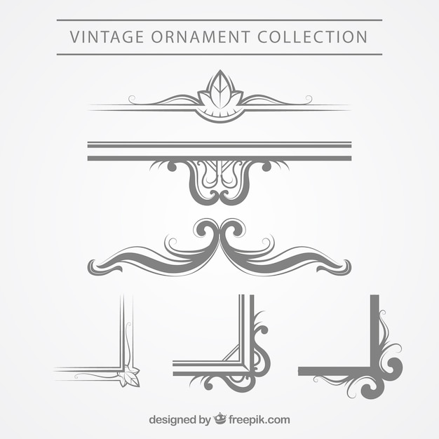 Gratis vector elegante vintage sieraad collectie
