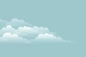 Gratis vector elegante wolkenachtergrond op blauw hemelontwerp