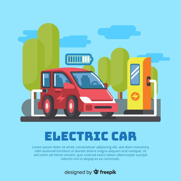Elektrische auto infographic