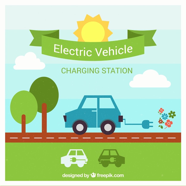 Elektrische auto laadstation vector