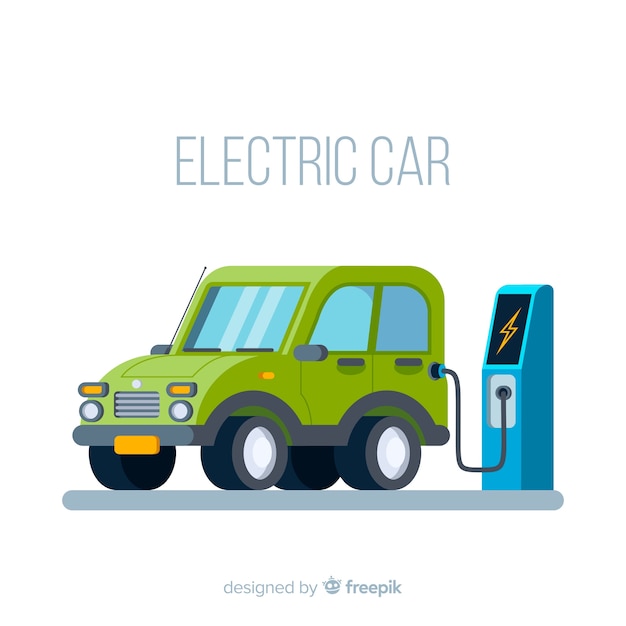 Gratis vector elektrische auto