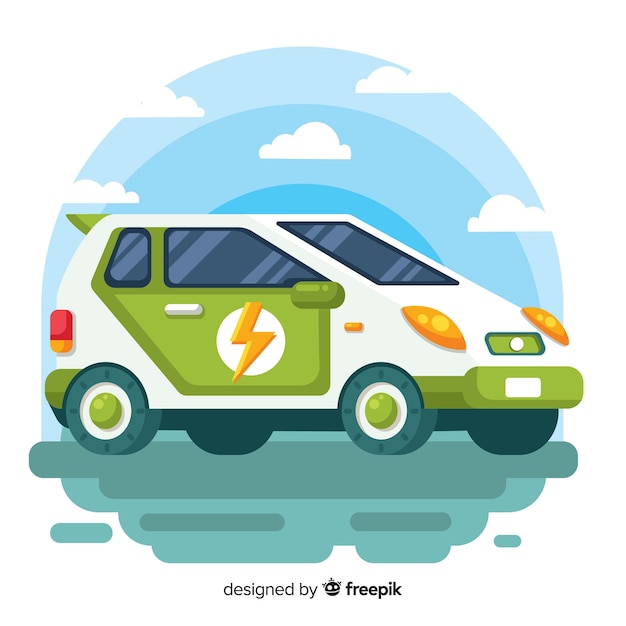 Gratis vector elektrische auto