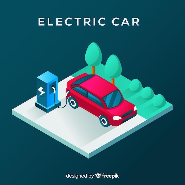 Gratis vector elektrische auto