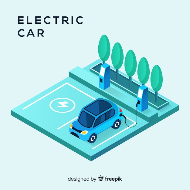 Gratis vector elektrische auto