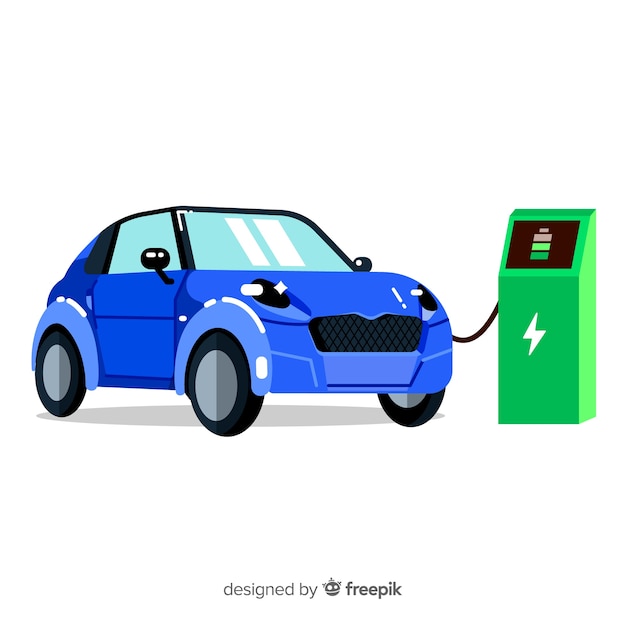 Gratis vector elektrische auto