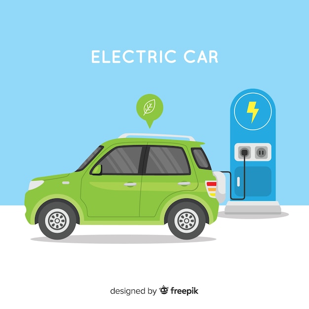 Gratis vector elektrische auto