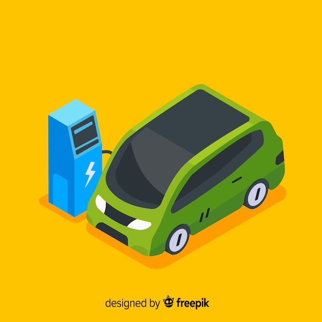 Gratis vector elektrische auto