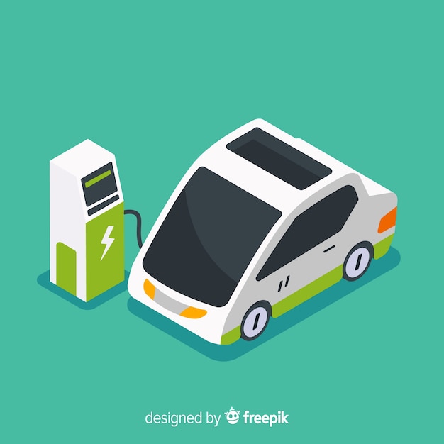 Gratis vector elektrische auto