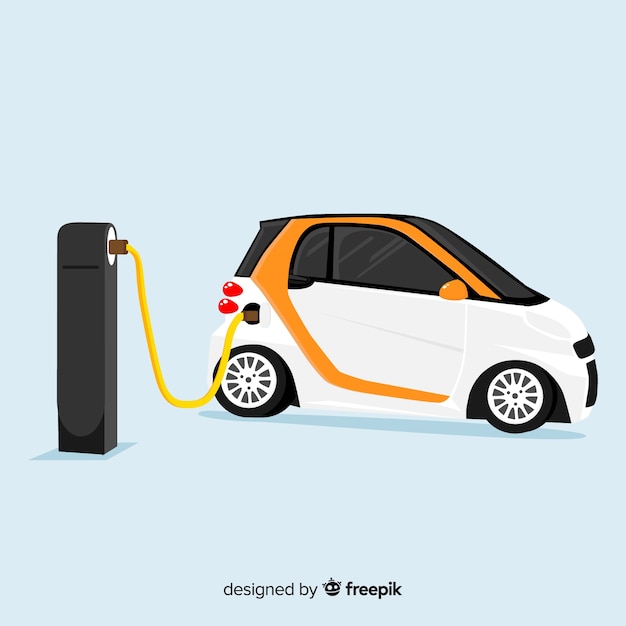 Gratis vector elektrische auto