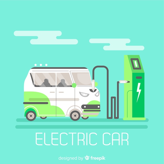 Gratis vector elektrische auto