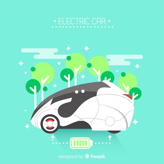 Gratis vector elektrische auto