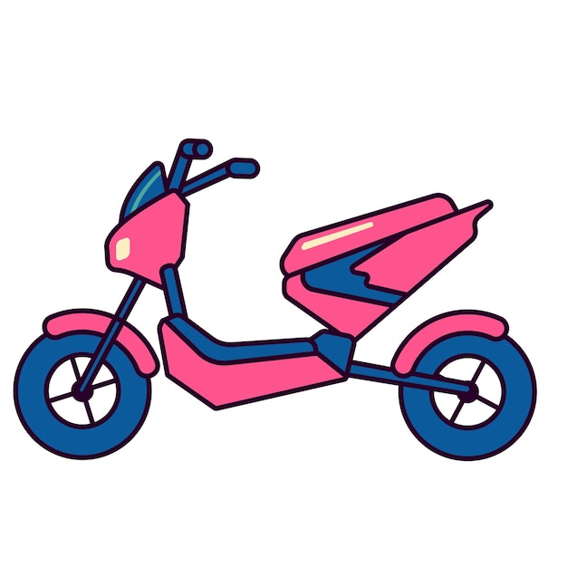 Gratis vector elektrische fiets vlakke afbeelding