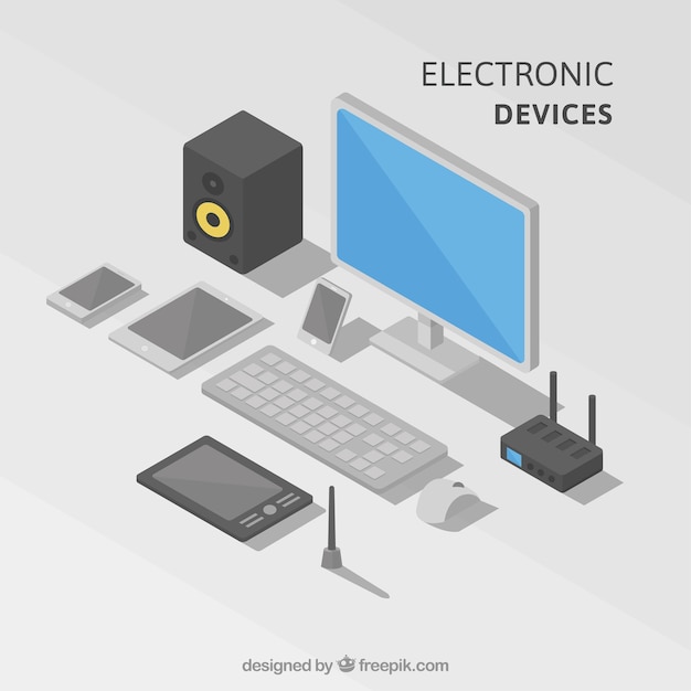 Gratis vector elektronische apparaat collectie