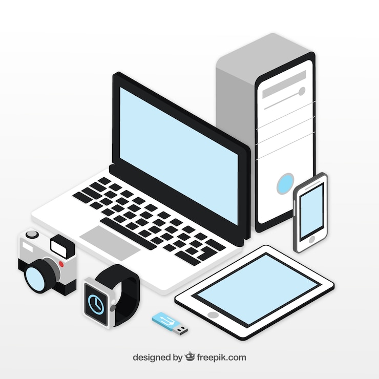 Gratis Vector elektronische apparaten collectie